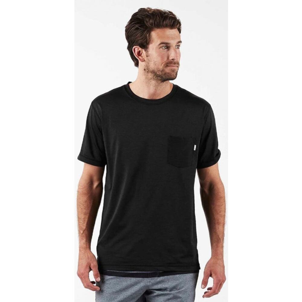 VUORI Tradewind Performance Men's Tee Shirt Size M Pocket Tee Gym Active Casual